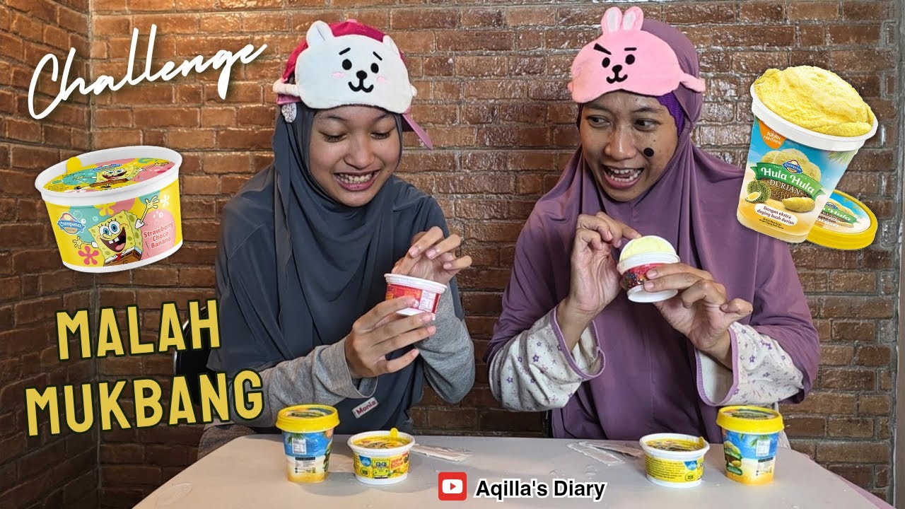 Mukbang Es Krim - Challenge Telepati Gagal Total 🤣 Drama AQILLA - Parodi Aqilla's Diary