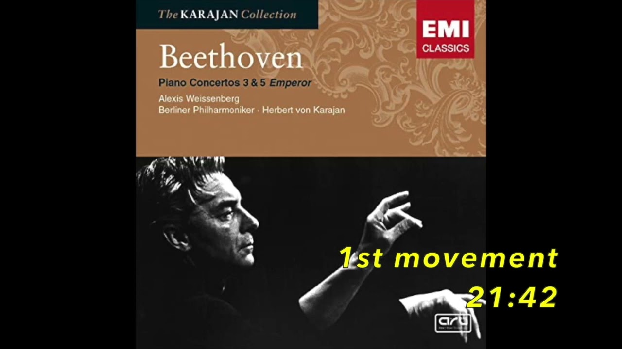 Beethoven Piano Concerto No 5 Op 73  Emperor  Berliner PHILHARMONIKER von Karajan
