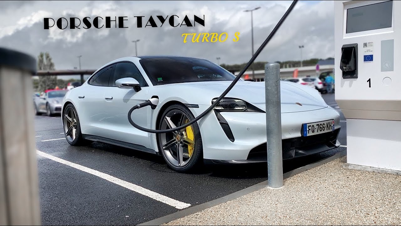 Embouteillage aux bornes électrique mais on rattrape le temps :  PORSCHE TAYCAN Turbo S 🔋 ⚡️