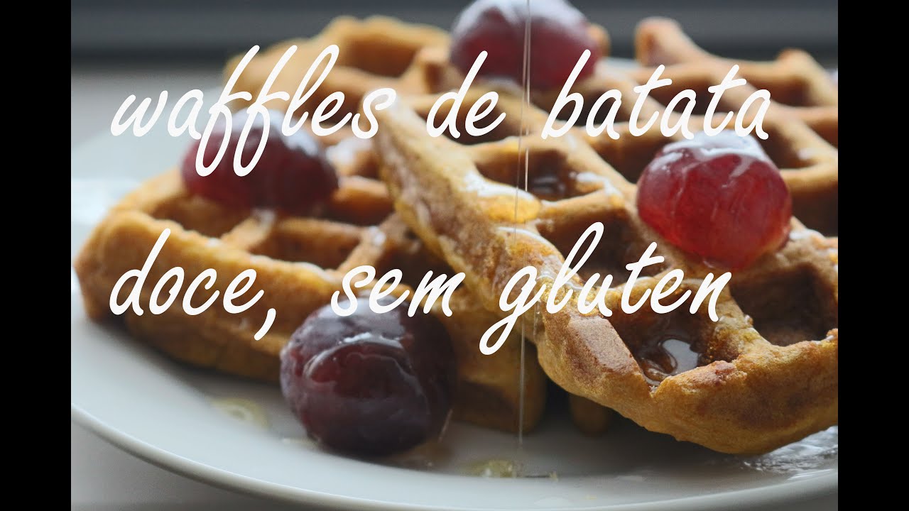 Waffles De Batata Doce E Farinha De Arroz | Sem Gluten | Waffles Fit | Joanabbl 158