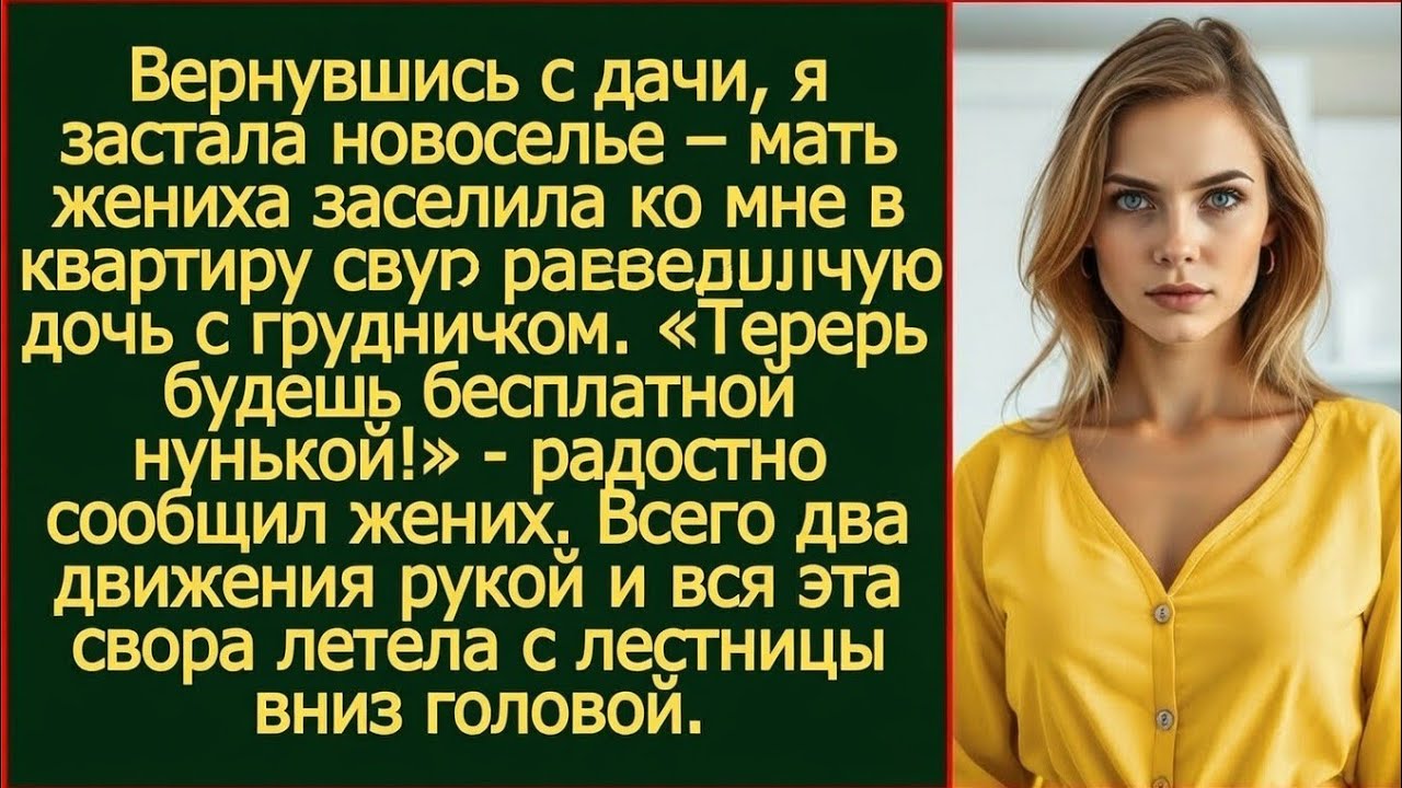 Вернувшись с дачи, я застала новоселье. Мать жениха заселила в мою квартиру свою разведенную дочь.