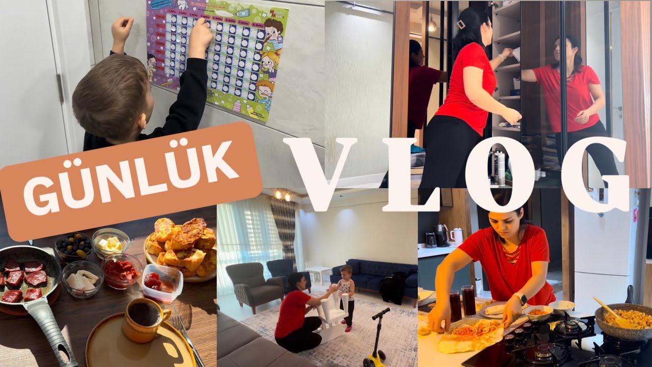 AİLE KAHVALTISI 🤍 AYAKKABI DÜZENİ 👍🏻 EVİ TOPLADIM ✅ SALONU SÜPÜRDÜM 🌸 TAVUK TANTUNİ 😋 GÜNLÜK VLOG 📹