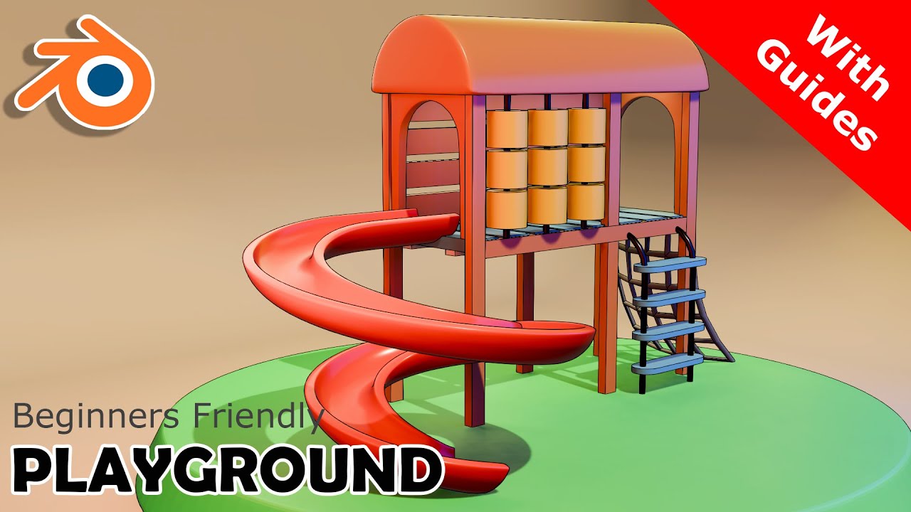 PLAYGROUND (With Guides) - BLENDER 3D MODELING 066