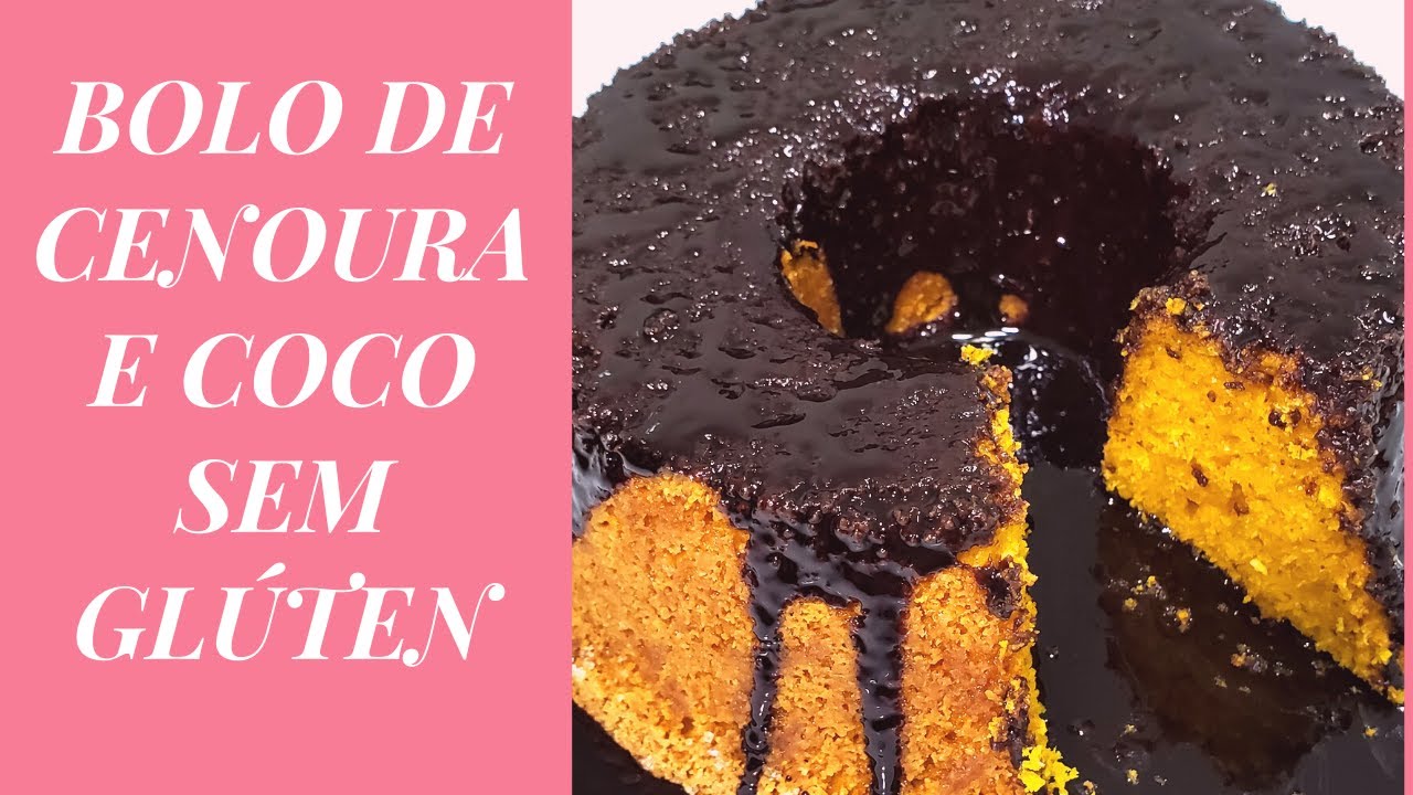 BOLO DE CENOURA E COCO SEM GLÚTEN