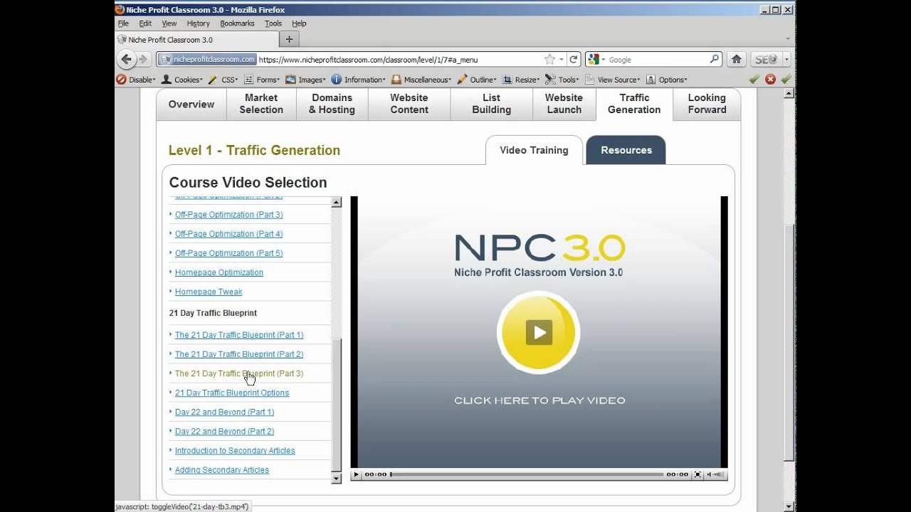 A Quick Tour of Niche Profit Classroom