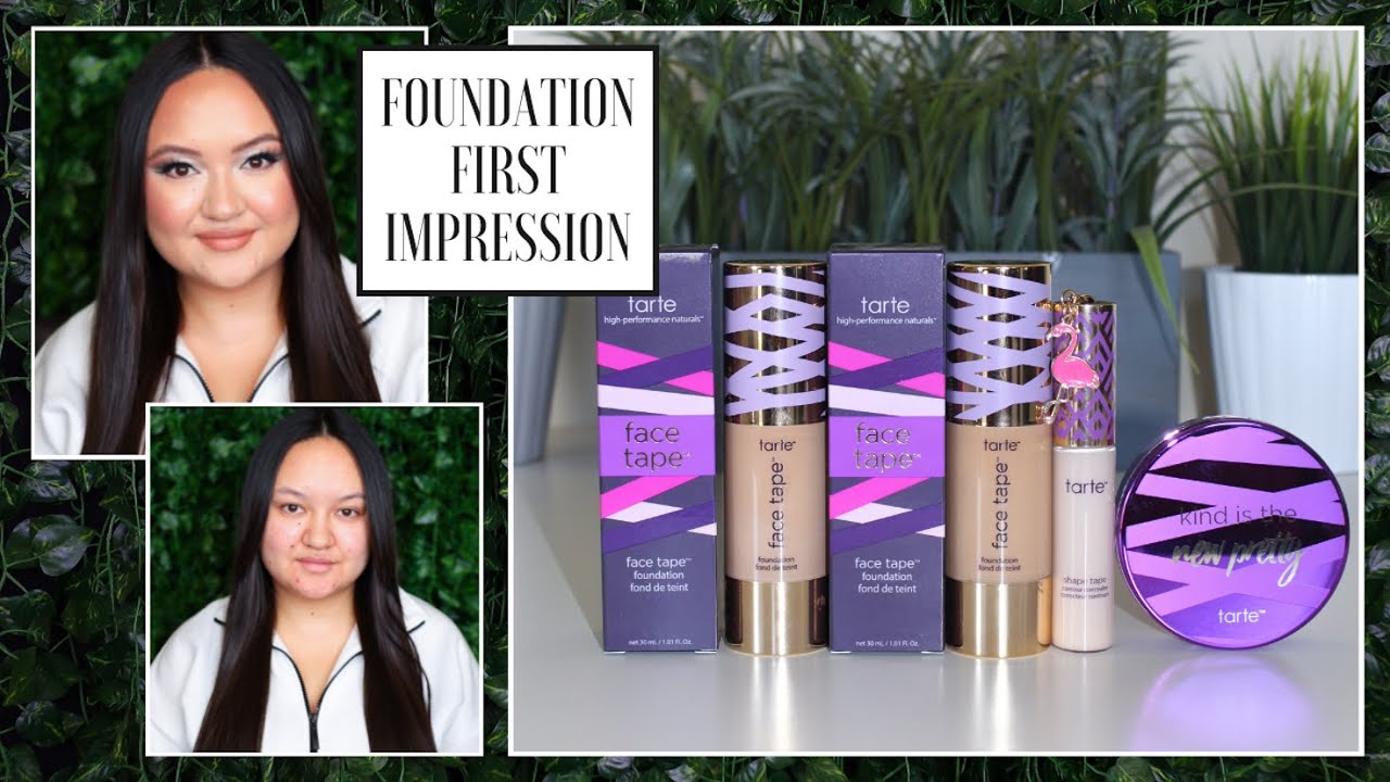 TARTE COSMETICS FACE TAPE FOUNDATION - 27S Light-Medium Sand 🌟// First Impression, Demo + Review 💕
