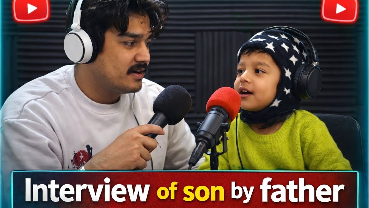 Papa taking interview of Goku...#father #fatherandchild #interview #podcast 