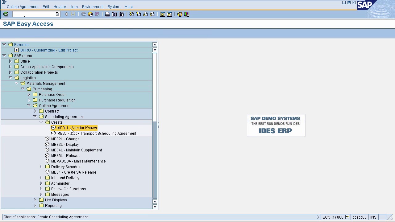 SAP MM - Scheduling Agreement