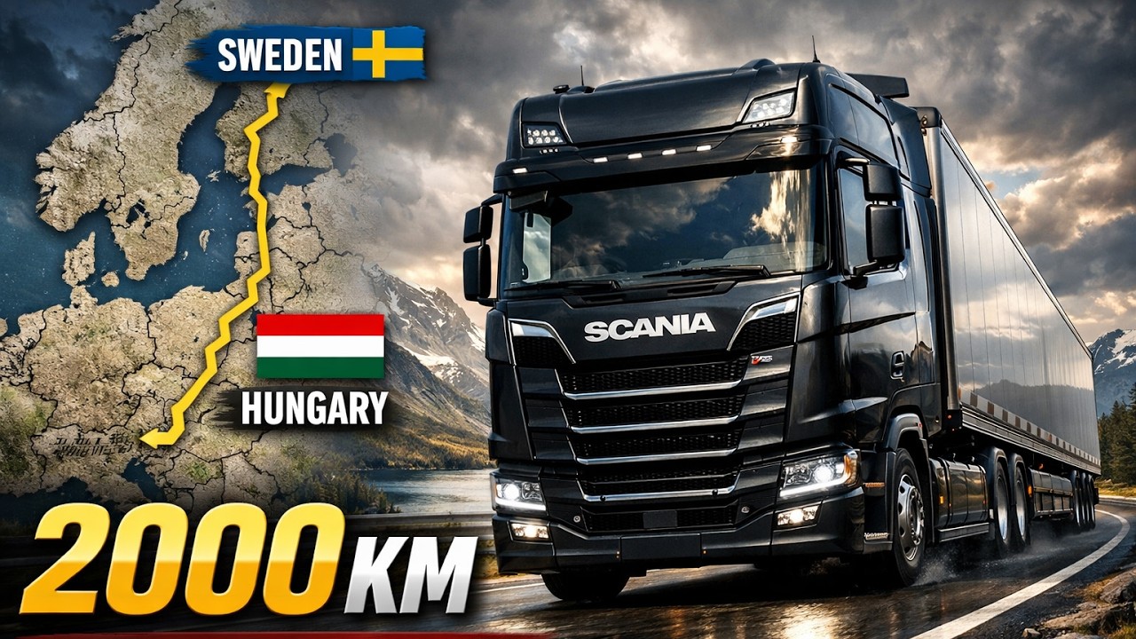 2000 KM Clean & Realistic Drive | Relaxing Long Haul in Scania | Hungary to Sweden | ETS2