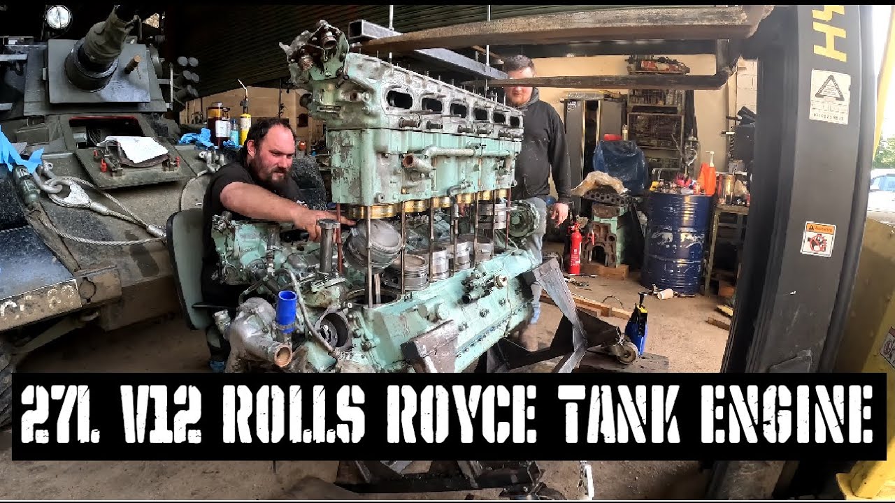 Overhauling a 27L Rolls Royce V12 Centurion Tank Engine - Tinkering Tuesday