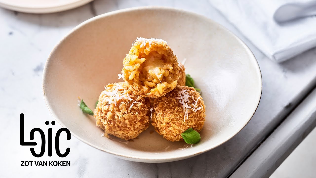 Mini arancini met smeuïge kaaskern | Loïc Zot van koken afl. 33