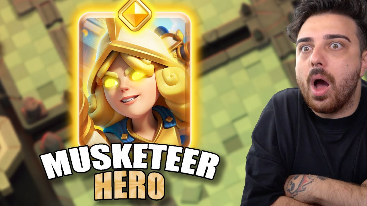 MUSKETEER HERO!! GAMEPLAY CU NOUL EROU DIN CLASH ROYALE!! 🙀
