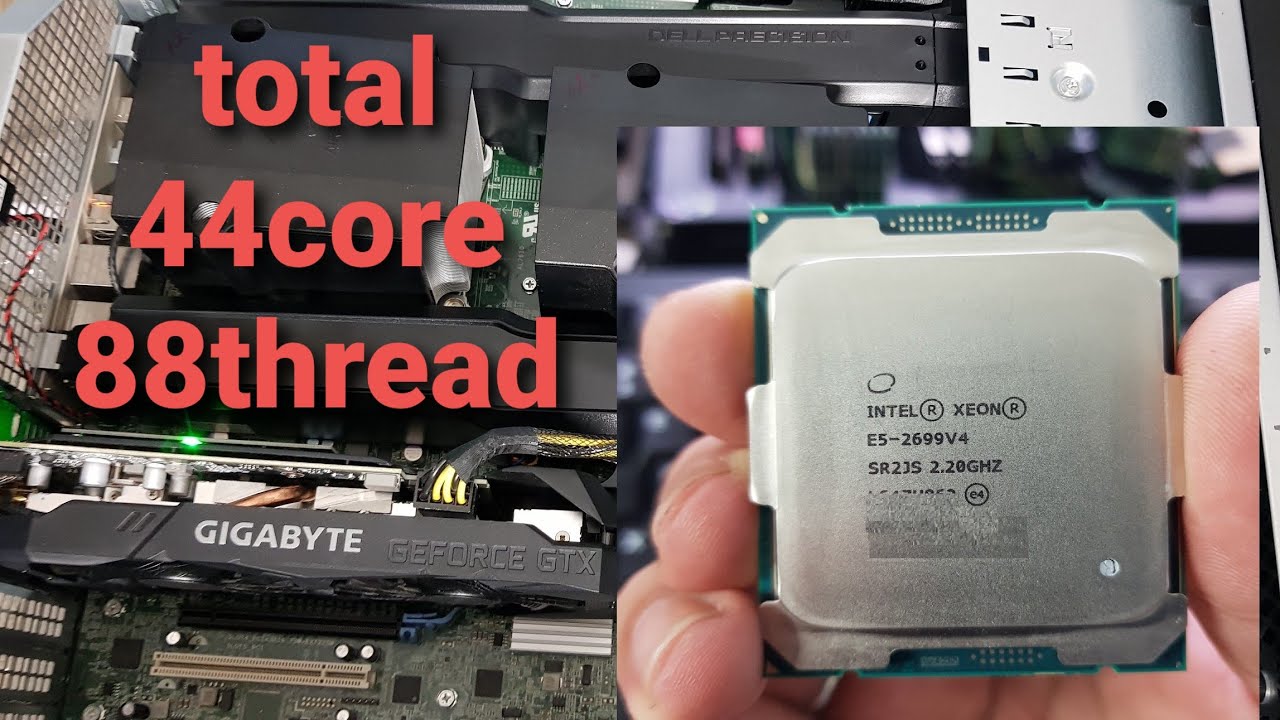 Lầu đầu Build Dell T7910 chạy Dual Xeon E5-2699v4 total 88thread render