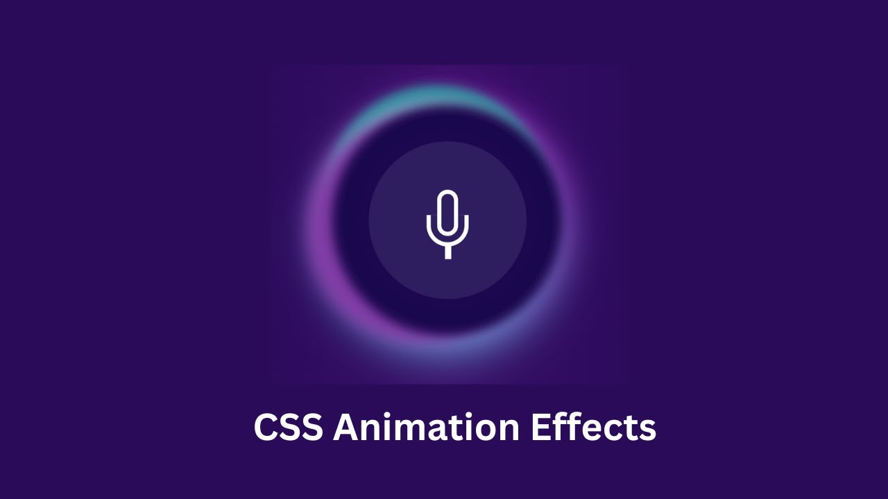 Mic Icon Using HTML & CSS Animation Only | CSS Animation Effects