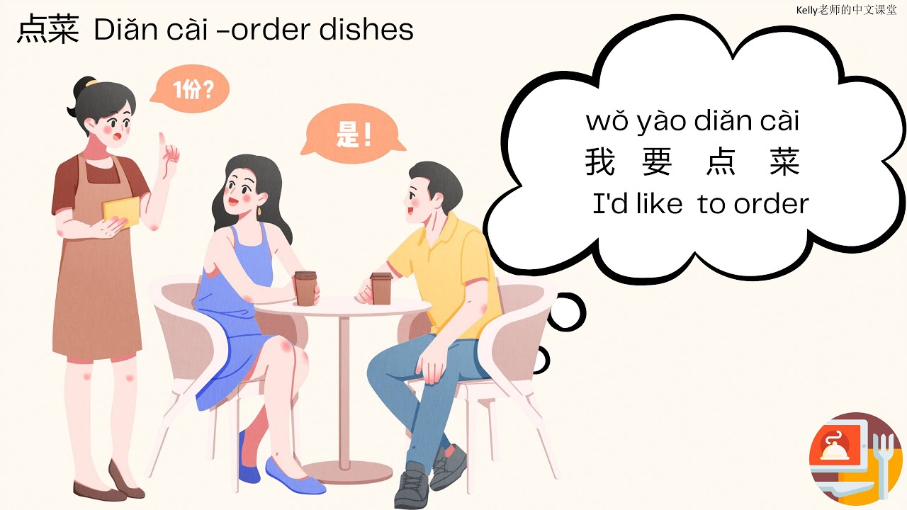 Chinese Conversation 中文会话-点菜 order dishes