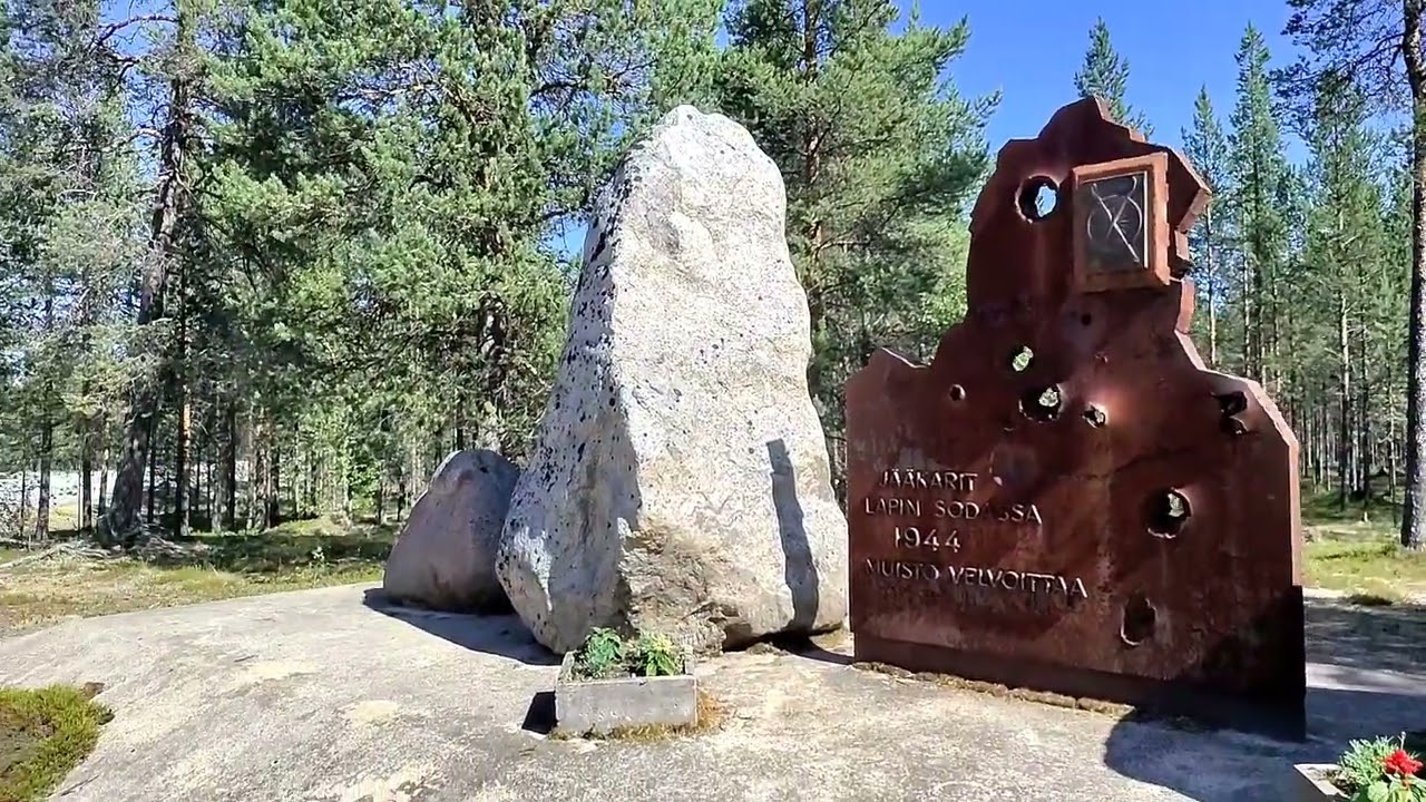 Muistomerkkejä ja kiviä matkan varrelta. Sekä sotien tapahtumapaikkoja siinä sivussa.