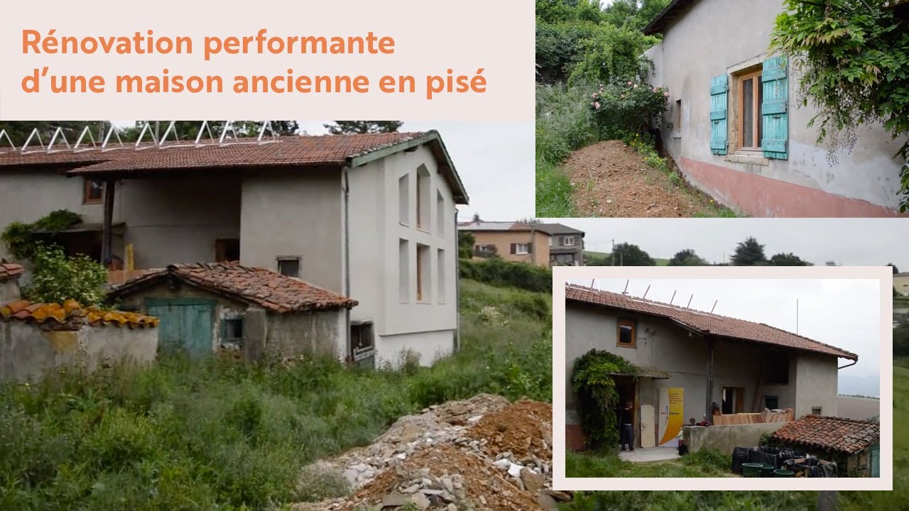 Rénovation BBC d'une maison en pisé dans les Monts du Lyonnais