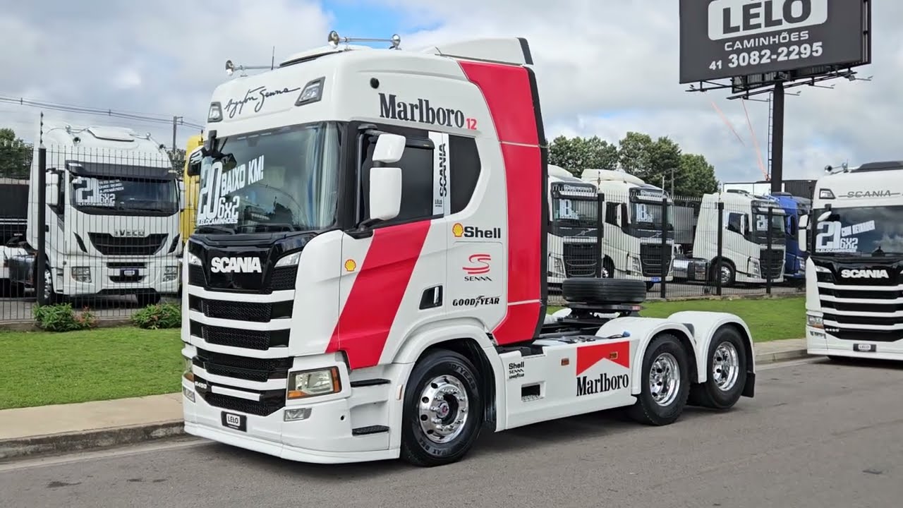 De parar o trânsito! Scania R450 6x2 Personalizado Marlboro ano 2020 automático