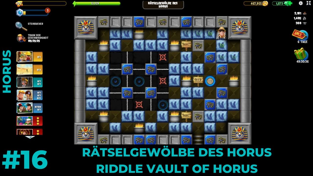 Rätselgewölbe des Horus | Riddle Vault of Horus | Horus | DIGGYS ADVENTURE
