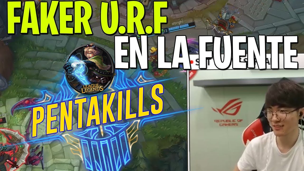 FAKER URF 2018! &iquest;4 PENTAKILLS CONSECUTIVOS EN LA FUENTE? OMG! - Subtitulado al espa&ntilde;ol