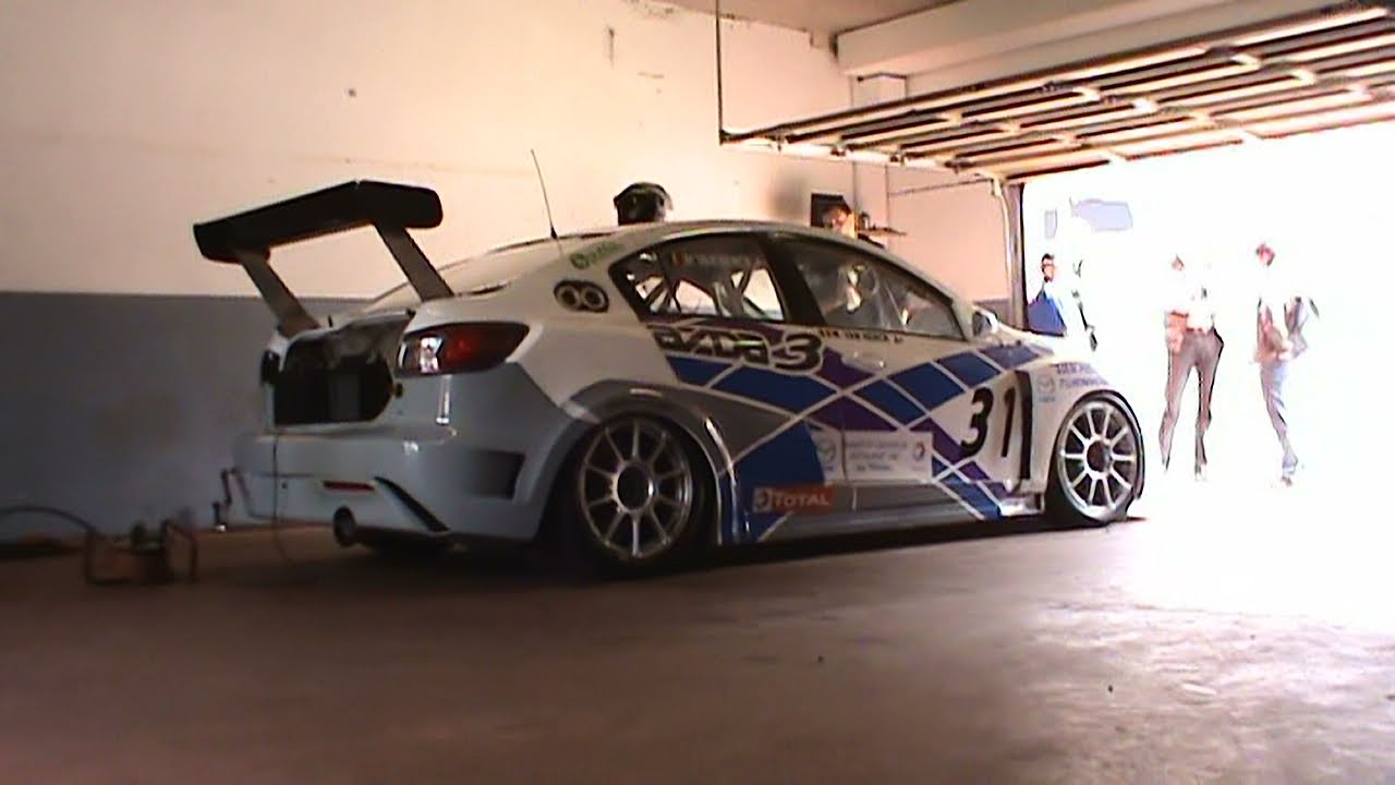 Mazda 3 - 3 Rotor loud  rotory sound follow 1 Lap 2012 @Zolder