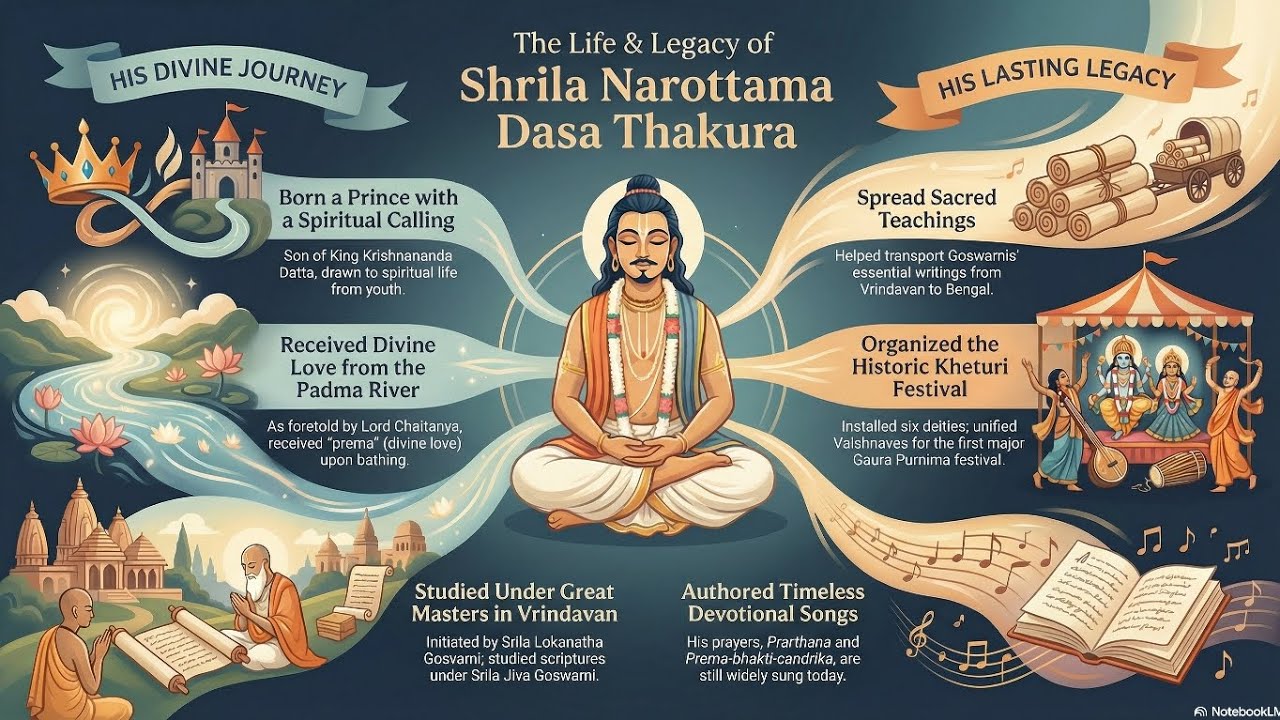 🌼 Srila Narottama Dasa Thakura Appearance Day | Great Vaishnava Acharya