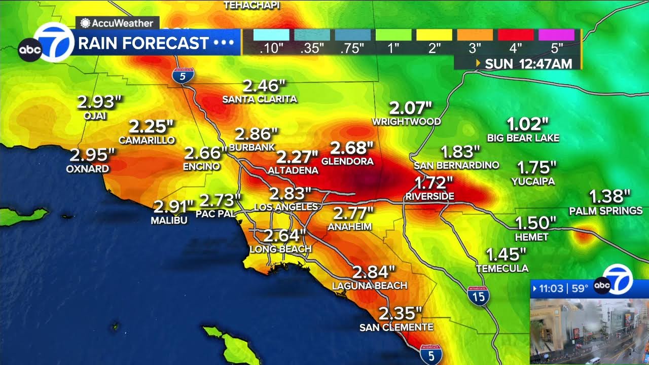 Weather forecast update as storm soaks SoCal