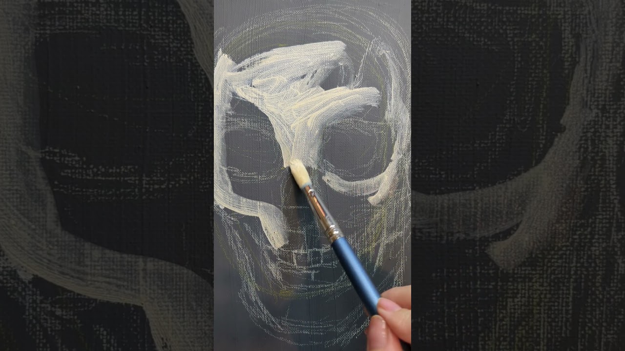 Painting a skull with acrylic. #art #painting #acrylicpainting #artwork  #arte #artist