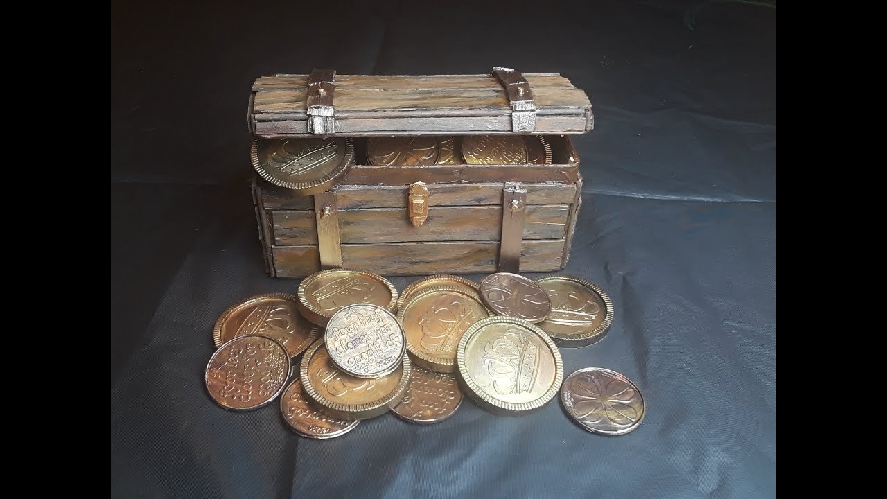 Make a Treasure Chest and Gold Coins DIY