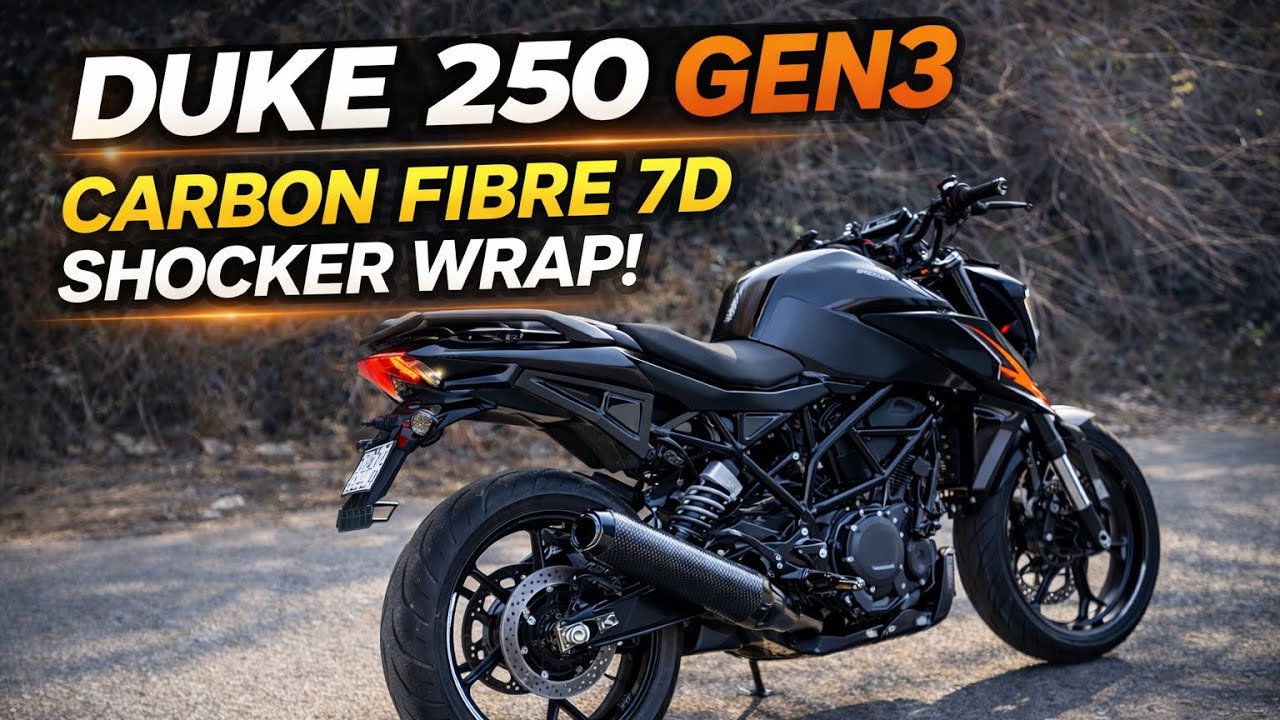 Shocker Wrap On Our Duke 250 Gen 3 | Carbon Fibre 7 D 🔥