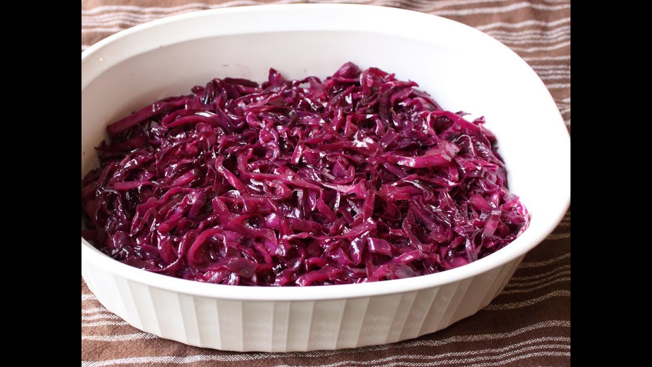 Braised Red Cabbage Recipe - Sweet & Sour Braised Red Cabbage Side Dish
