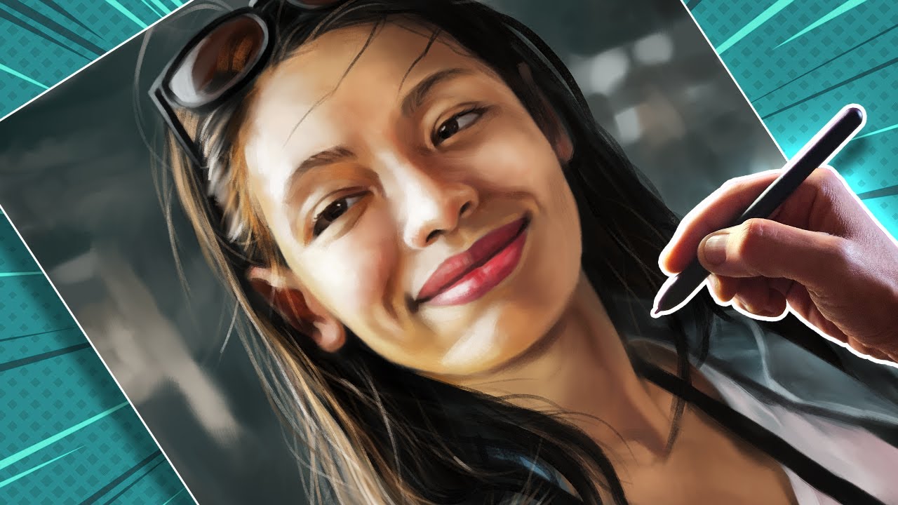 Digital Portrait of a Woman in Krita | Speed Painting Process