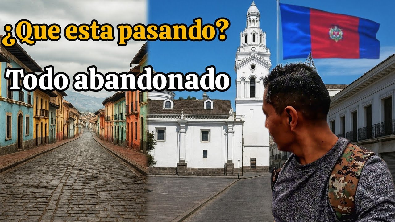 Domingo triste en Quito: el Centro Histórico completamente vacío calles solas y silenciosas 😱