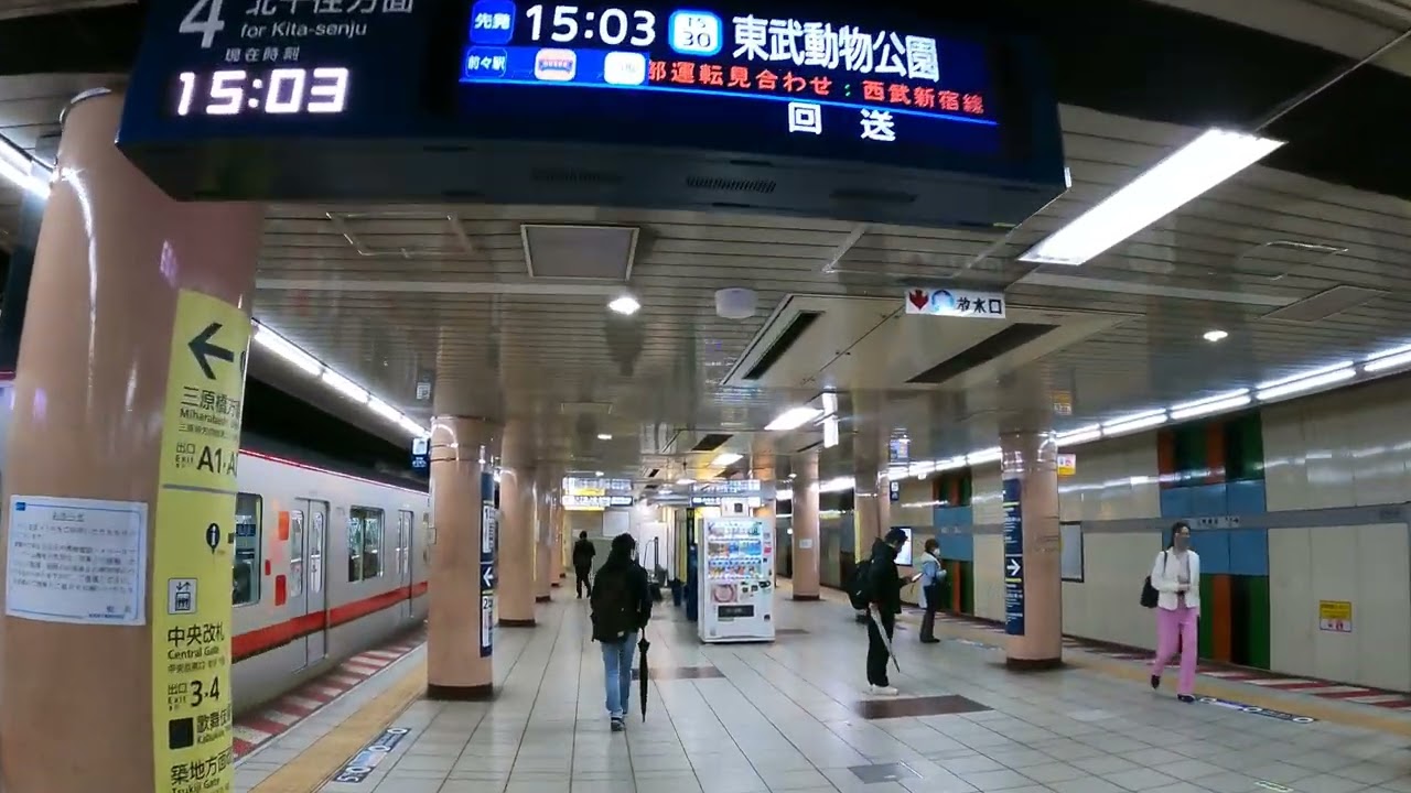 Higashi-ginza Station H10 Walk | Tokyo Metro Hibiya Line Exploration | Japan 4K ASMR