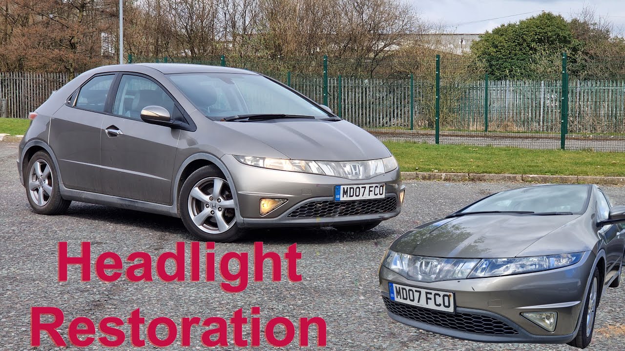 How to restore your cloudy headlights on a Honda Civic FN2 FN3