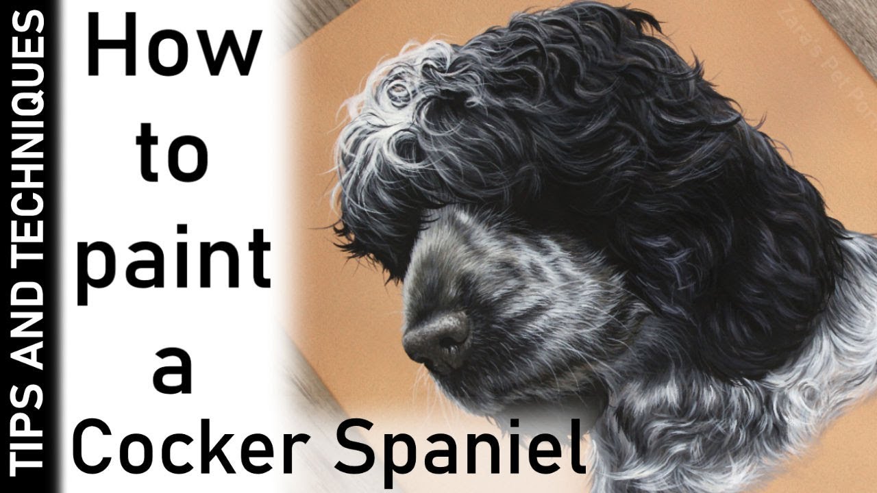HOW TO PAINT A COCKER SPANIEL IN ACRYLICS | PAINTING FUR TIPS