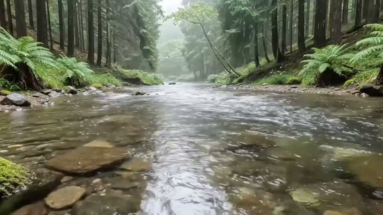Deep Forest River Sounds for Sleep | 8 Hours Natural Water ASMR