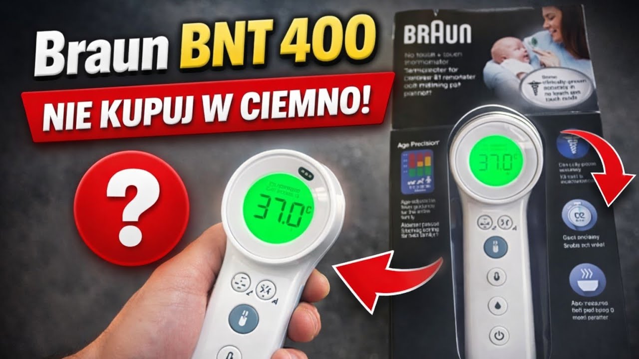 Braun BNT 400  bezdotykowy i dotykowy termometr elektroniczny do czoła Braun BNT400