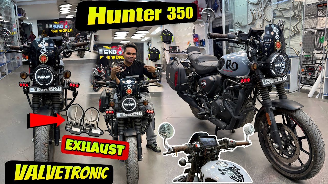 Hunter 350 Modified | Huntee 350 Valvetronic System – bullet Velvotronic exhaust system 