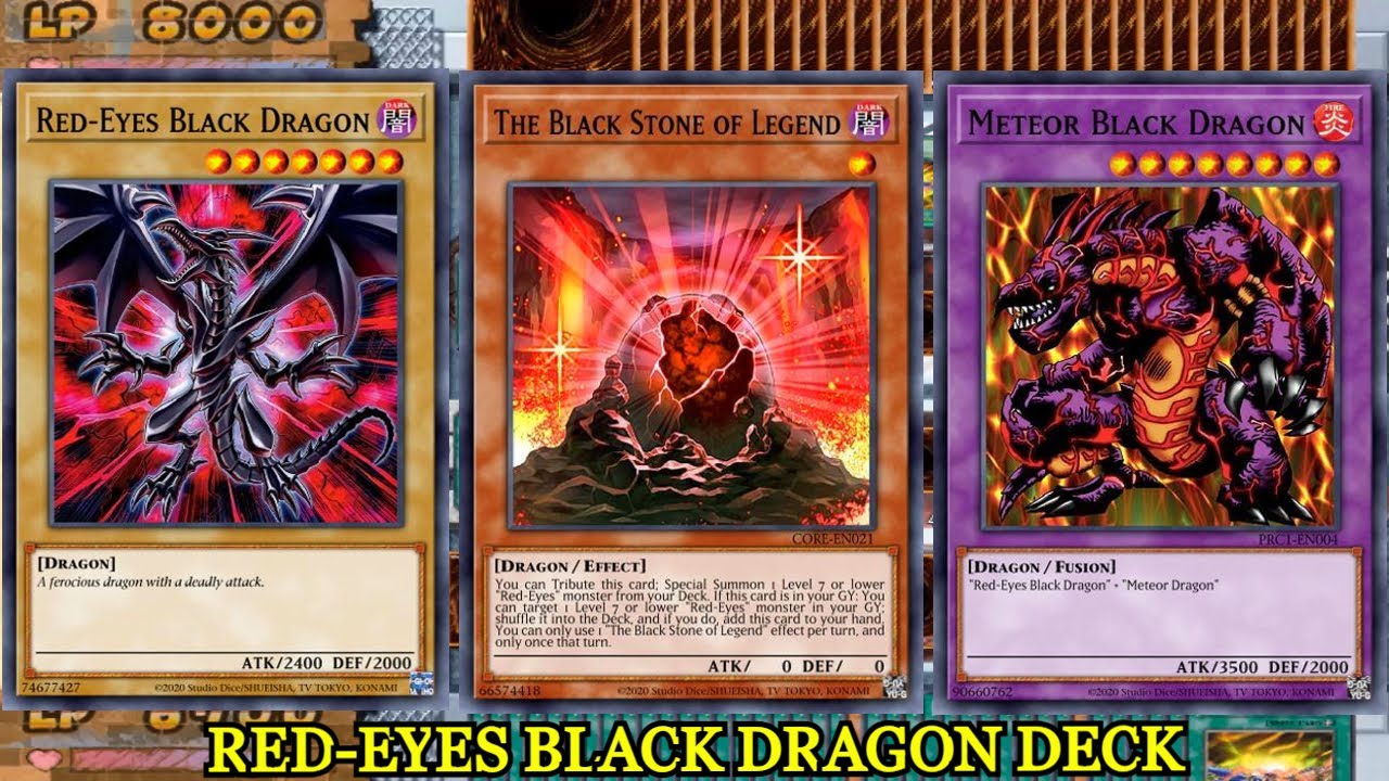 Yu-Gi-Oh! Power of Chaos Mod: Bakura The Dark Spirit - RED EYES BLACK DRAGON DECK - 5 RED EYES