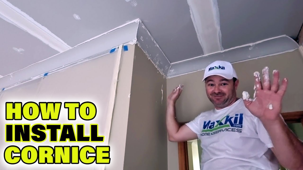 How to Plaster Coving Cornice a Drywall Ceiling