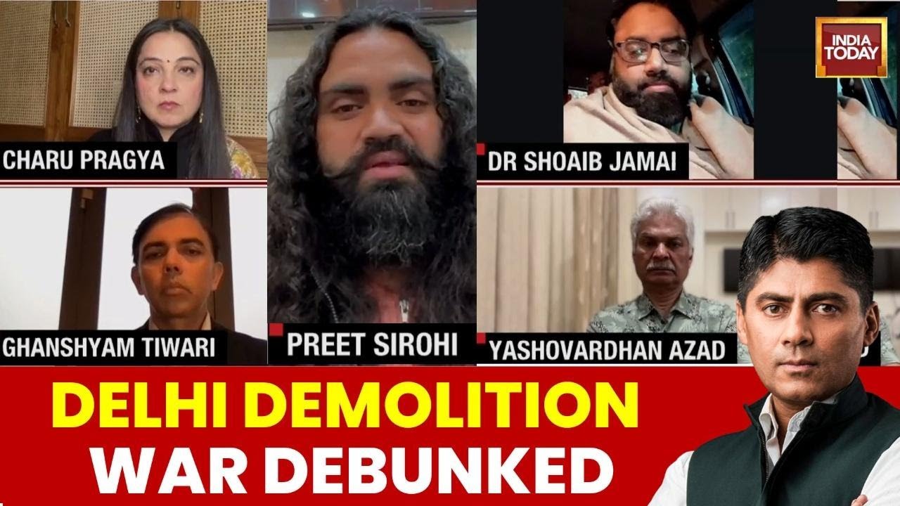 Turkman Gate Demolition: BJP’s Charu Pragya and SP’s Ghanshyam Tiwari Clash Over Police Action