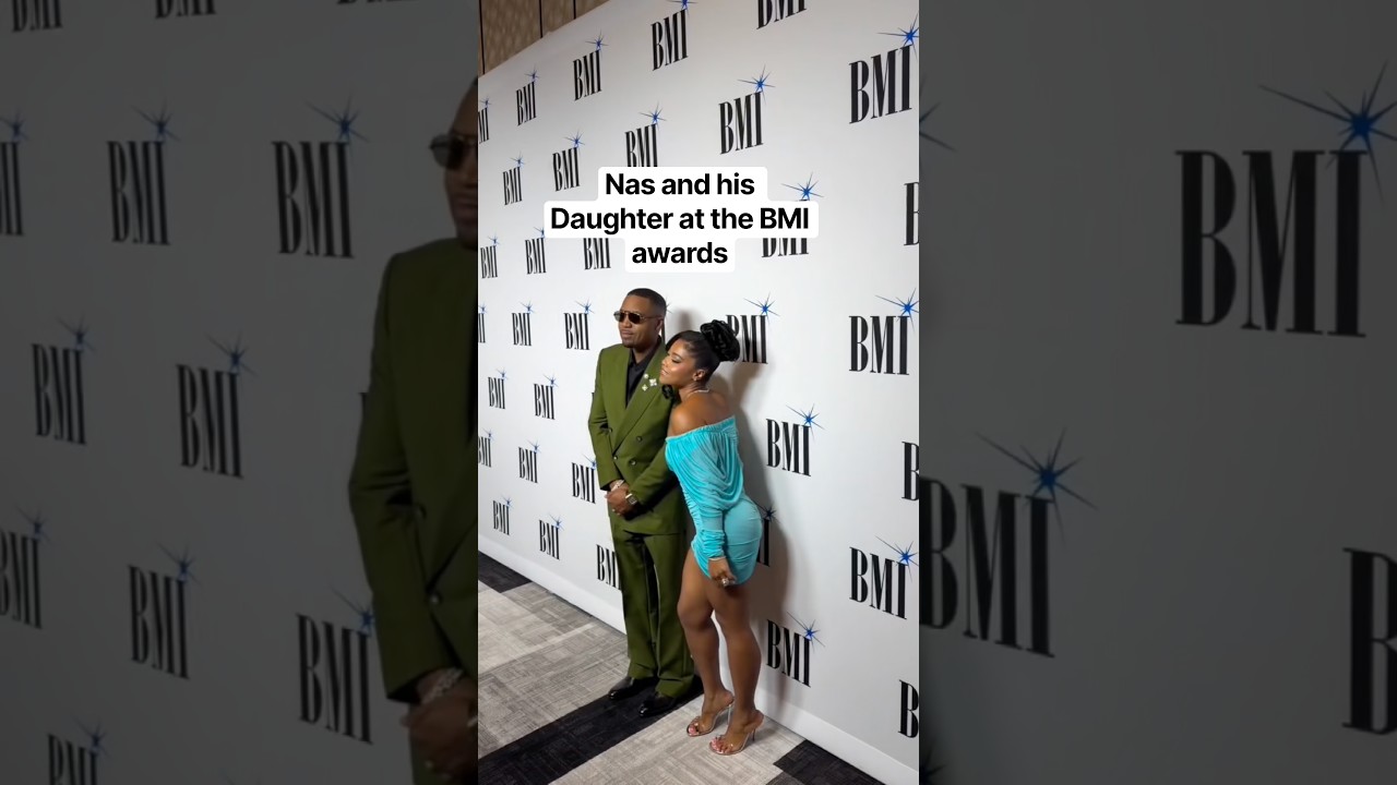 Nas and his daughter at the BMI awards