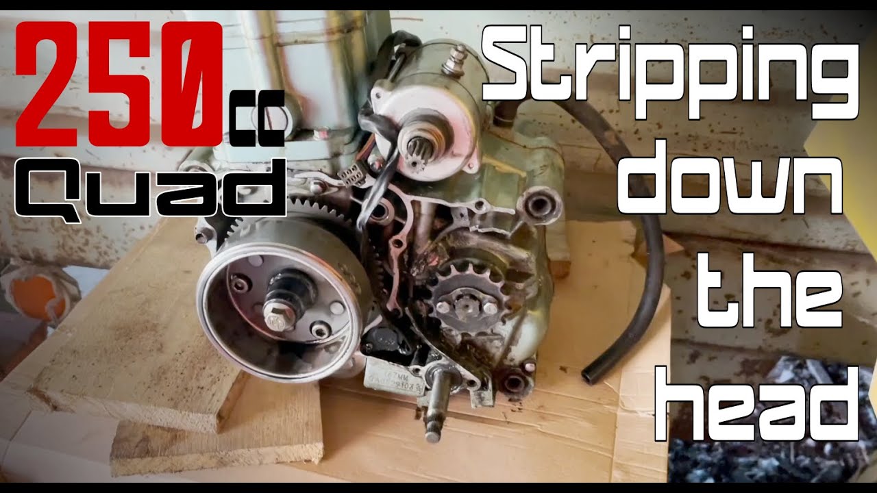 Removing the head from a 250cc Quad bike