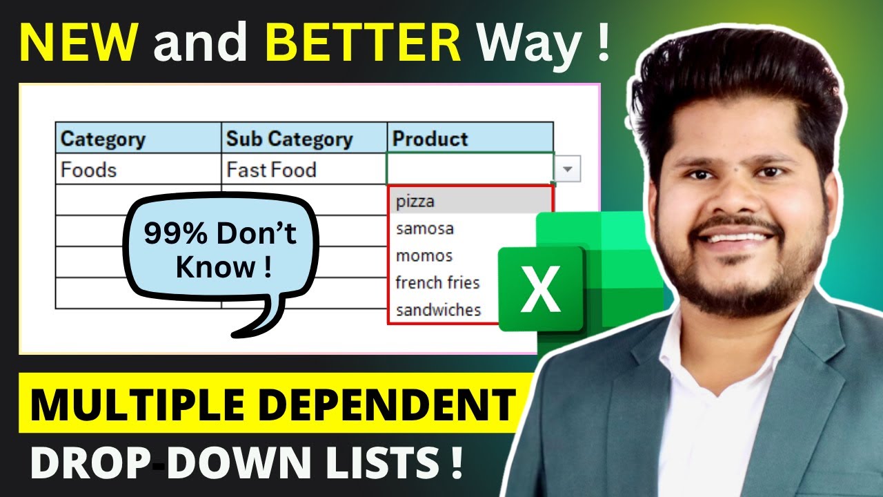 How to Create Multiple Dependent Drop-Down Lists in excel (Easiest Method)