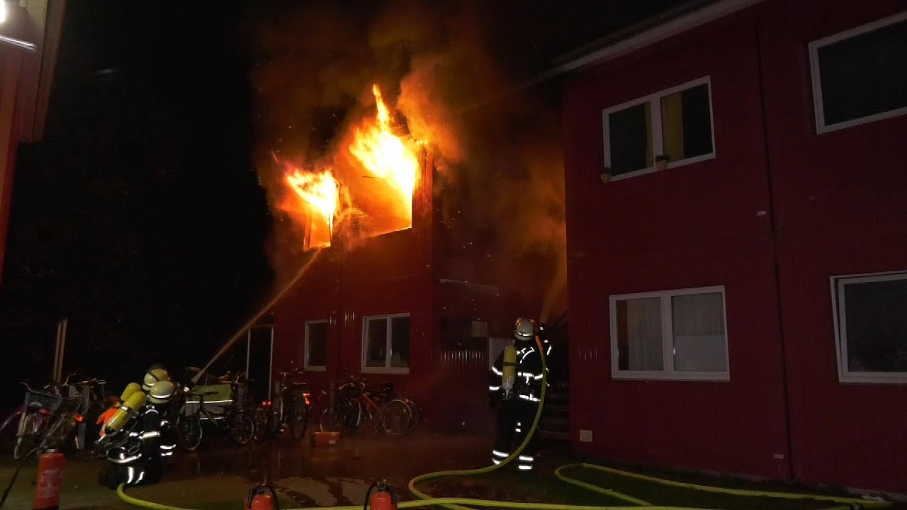 Feuer in Hamburger Flüchtlingsunterkunft