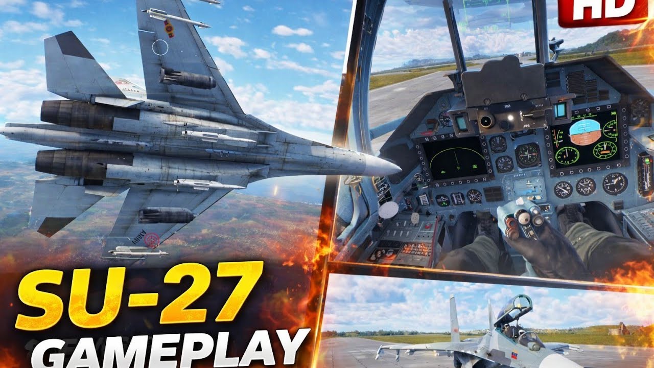 SU-27 Fighter Jet Gameplay | Realistic 4K Aerial Combat✈️