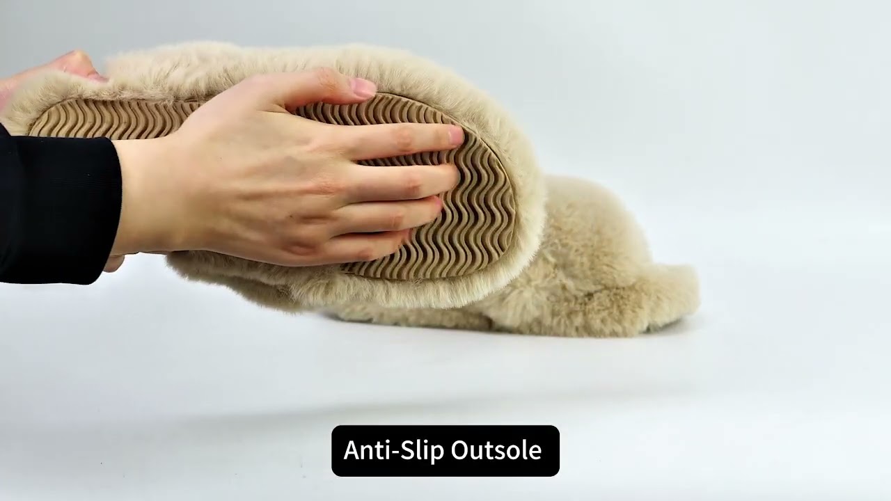 9123 Fluffy Fur Slides Slippers