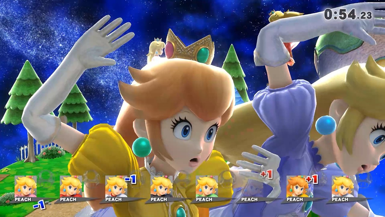 Smash Wii U - 8 Mega Giants Peaches Battle (Only Blast and Screen KO) #2