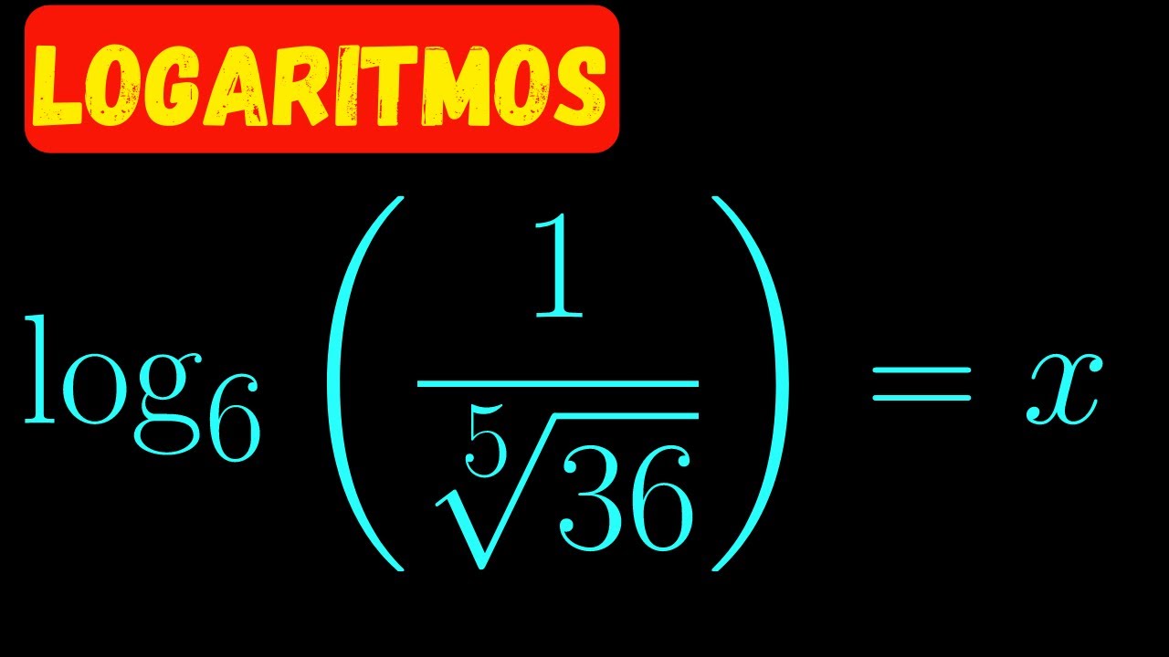 Ejercicio calcular LOGARITMO con RAICES y FRACCIONES